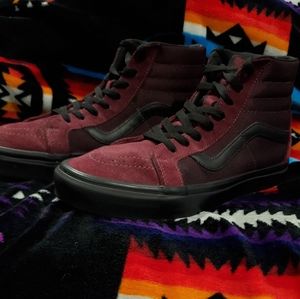 Metallic Twill High Top Vans